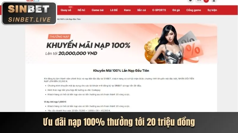 Ưu đãi chào mừng thành viên mới vn6 app